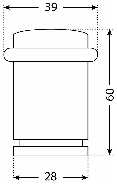 Дверной стоппер (ограничитель) напольный, крепеж в комплекте) стандарт 588А-1 WW