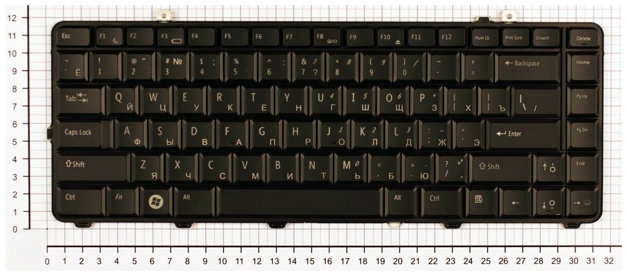 Клавиатура для ноутбука Dell AEFM8700110 черная с подсветкой