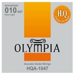 Струны для акустической гитары, калибр 10-47, Olympia HQA1047 HQ 80/20 Extra Light - изображение