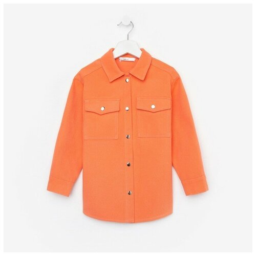 Рубашка для девочки джинсовая KAFTAN, размер 30 (98-104 см), цвет оранжевый