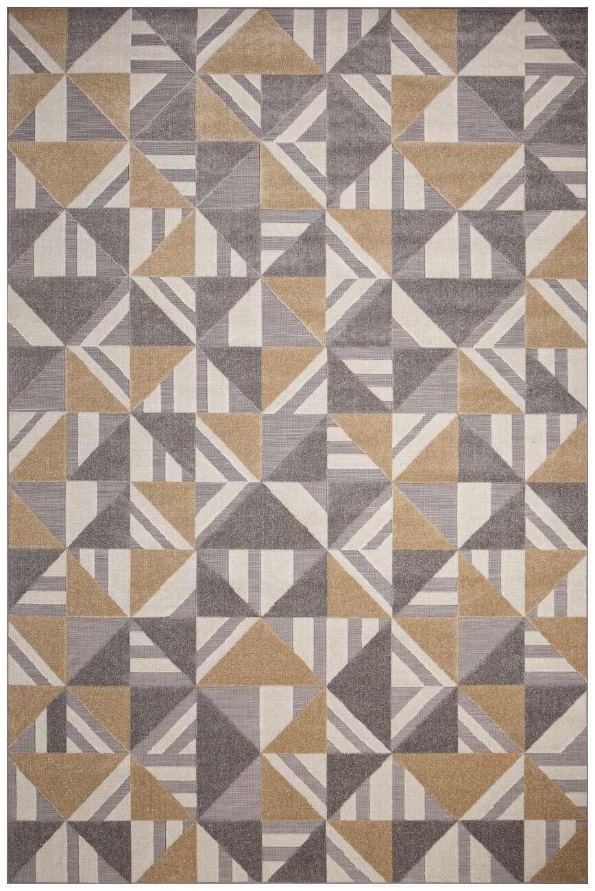 Ковровая дорожка d931 Brown-BEIGE 120 x 200 - фотография № 3