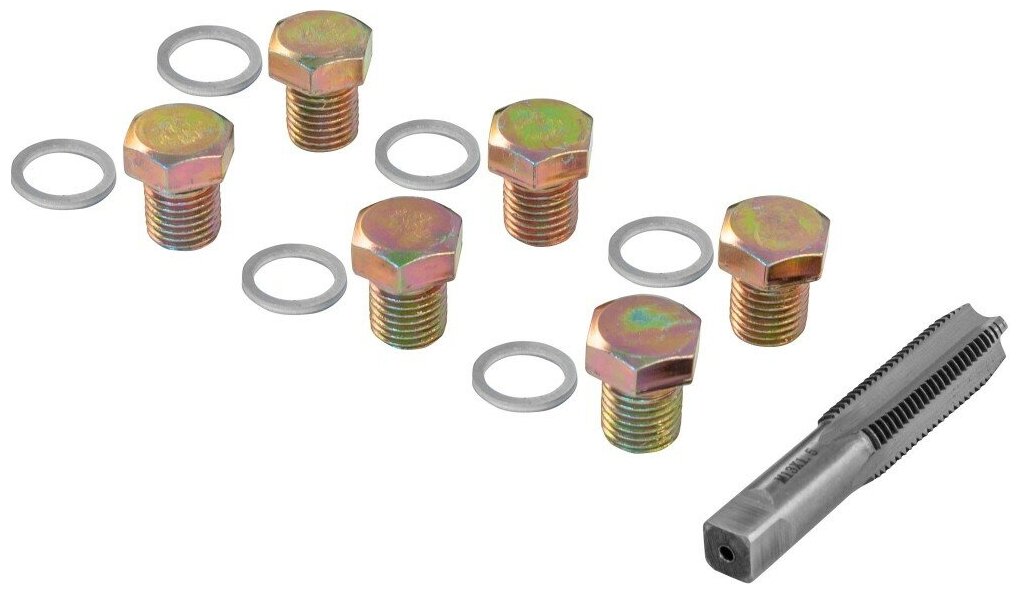 ODPRK1315 Набор для восстановления резьбы сливного отверстия поддона M13х1.5 7 предметов