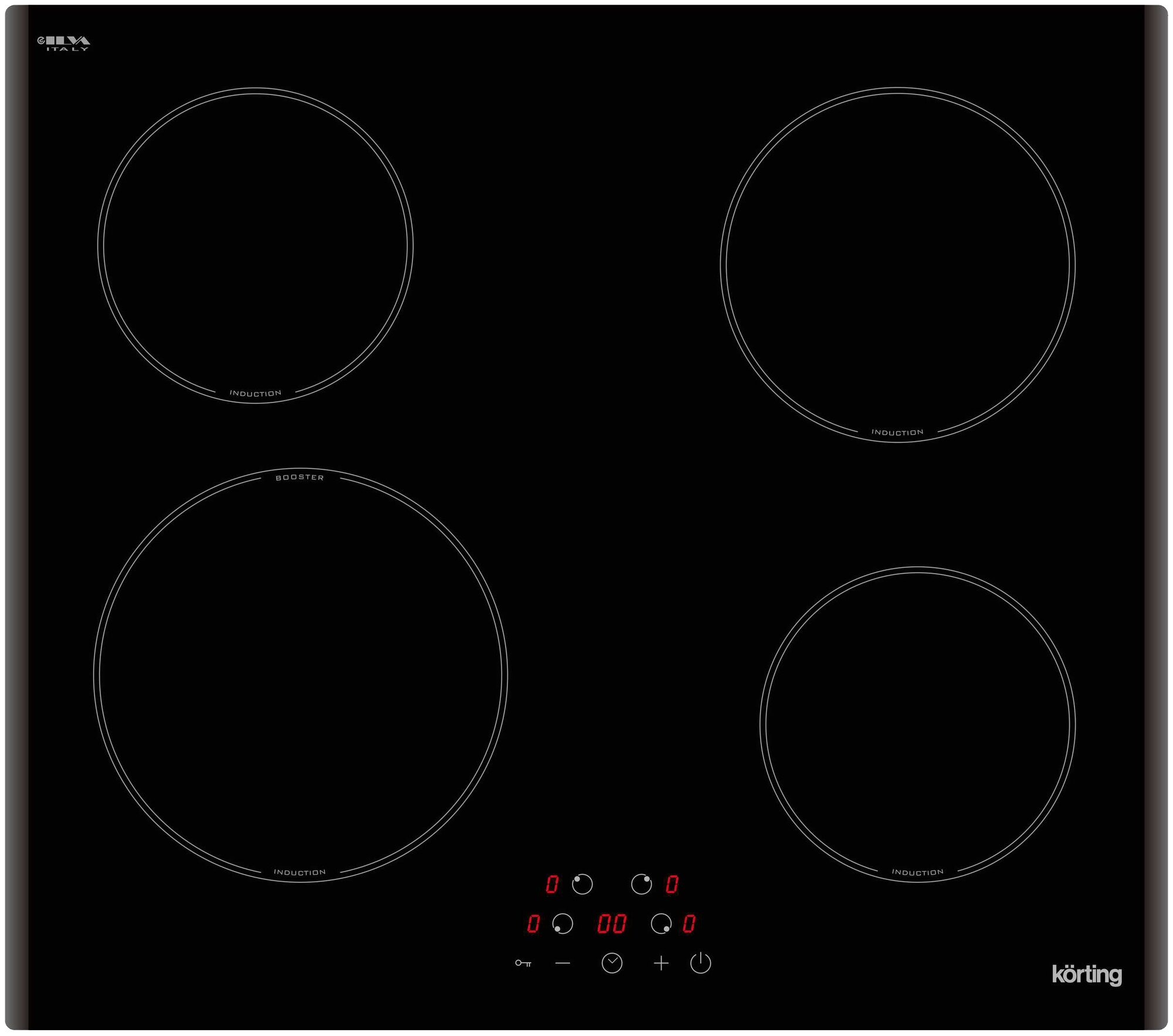 Индукционная варочная панель Korting HI 64013 B, цвет панели черный, цвет рамки черный