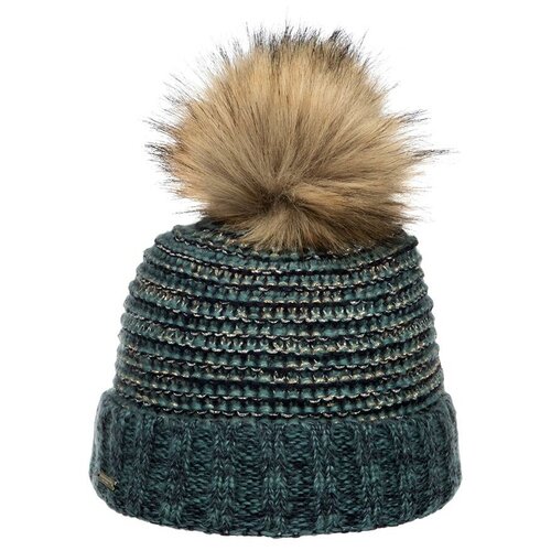 фото Шапка seeberger арт. 18242-1 pompom beanie (синий / песочный), размер uni