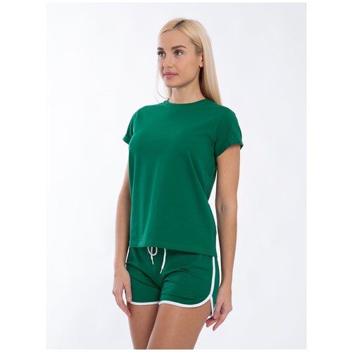 фото Комплект lunarable, шорты, футболка, короткий рукав, трикотажная, размер xl, зеленый