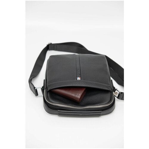 фото 363-10 1231-2 сумка кросс-боди мужская экокожа de-gosa черный