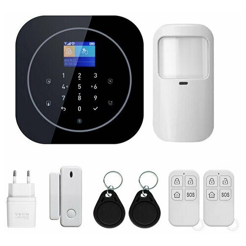 Беспроводная охранная WIFI/GSM сигнализация Ps-Link G12 черный корпус