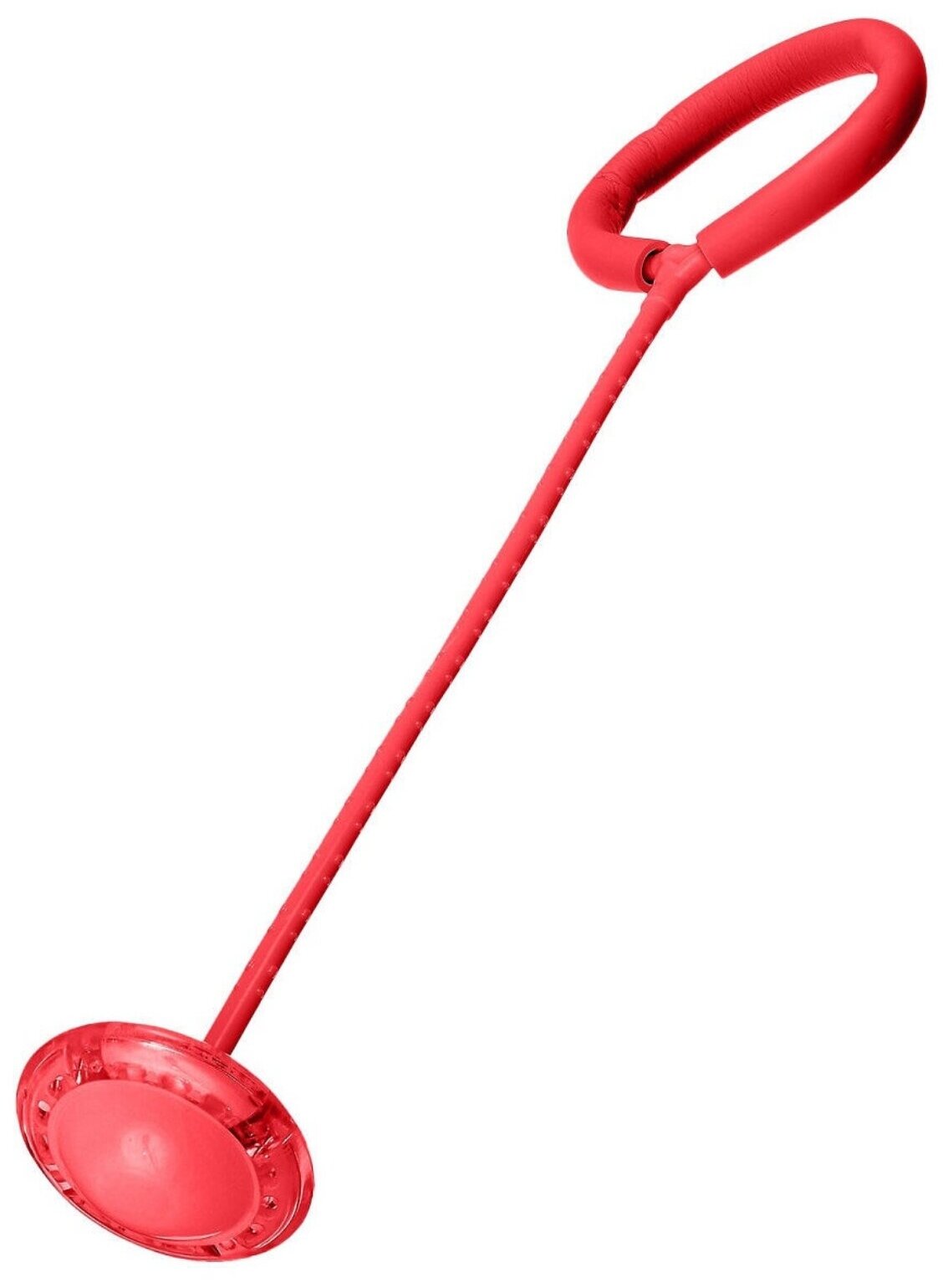 Нейроскакалка Бестселлер, скакалка на ногу со светодиодным роликом красный