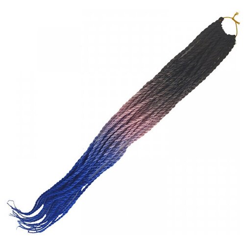 Купить Канекалон Сенегальские косы 65 см, 3 цвета: черный, нежно-розовый, синий, Happy Pirate, голубой, канекалон