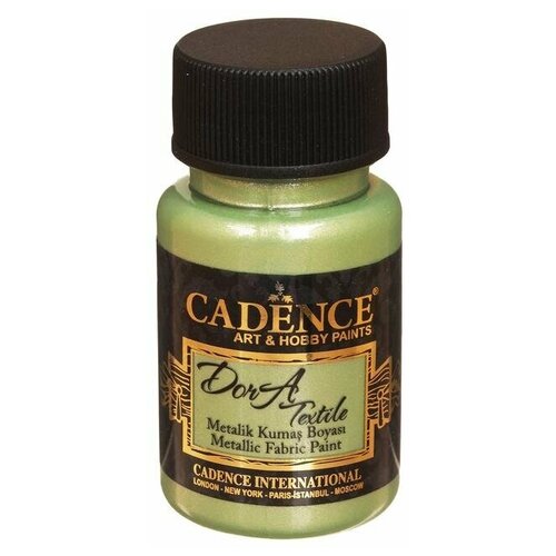 Краска для ткани Cadence Dora Textile Metallic Fabric Paint. Menthol-1146