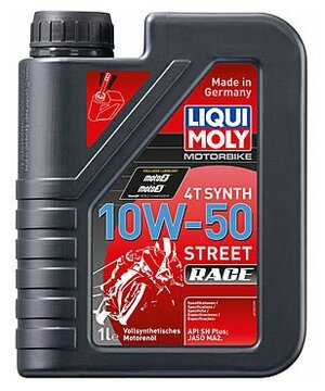 3982-1502 LIQUI MOLY Motorbike 4T Synth Street Race 10W-50 - 1 л. - cинтетическое моторное масло для 4-тактных мотоциклов