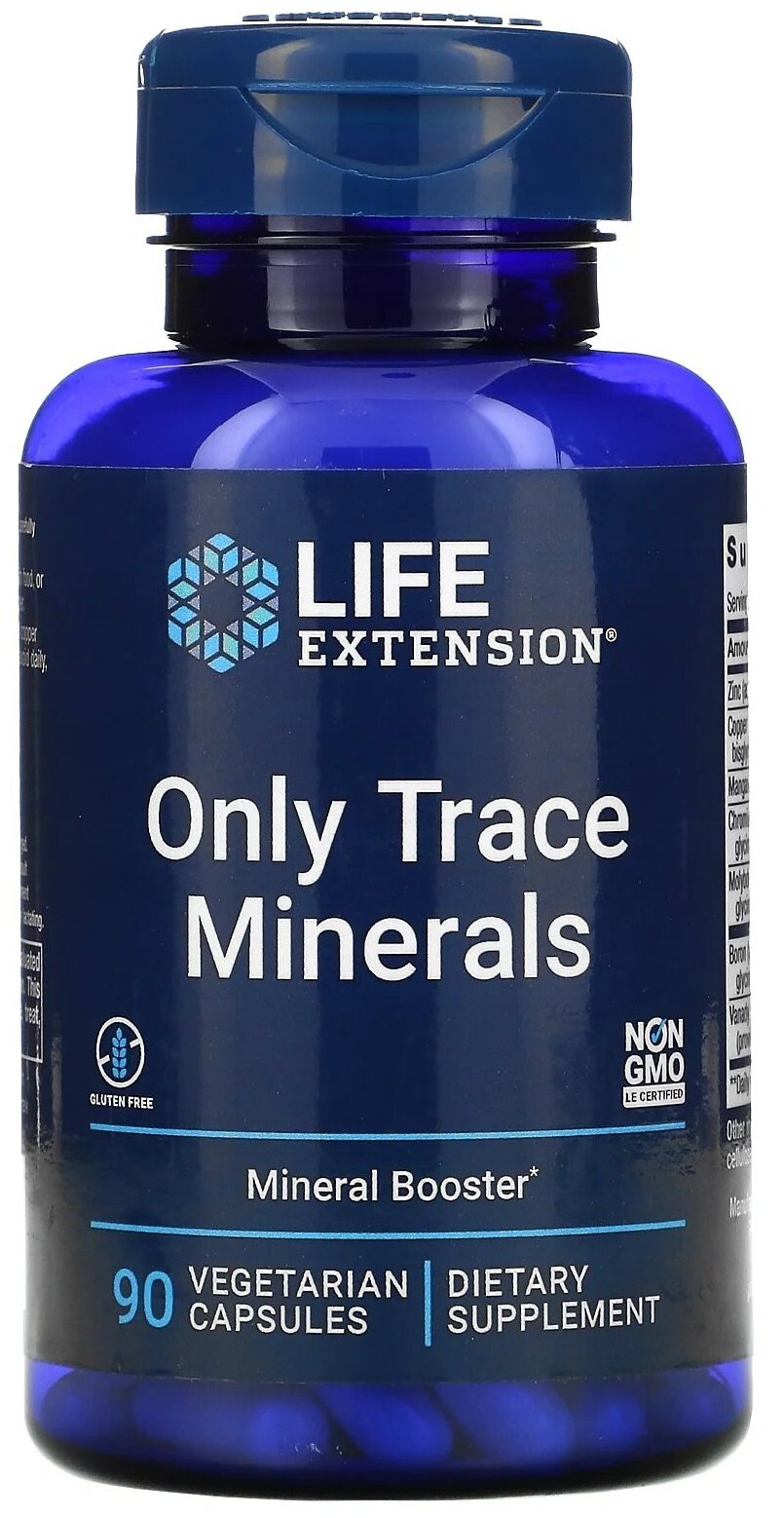 Life Extension Only Trace Minerals (Только микроэлементы) 90 вег. капсул