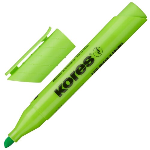 Маркер текстовыделитель KORES 1-4 мм зеленый 36005.