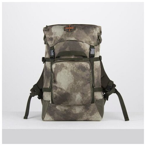 фото Рюкзак туристический, 50 л, отдел на молнии, 3 наружных кармана, цвет зелёный mikimarket