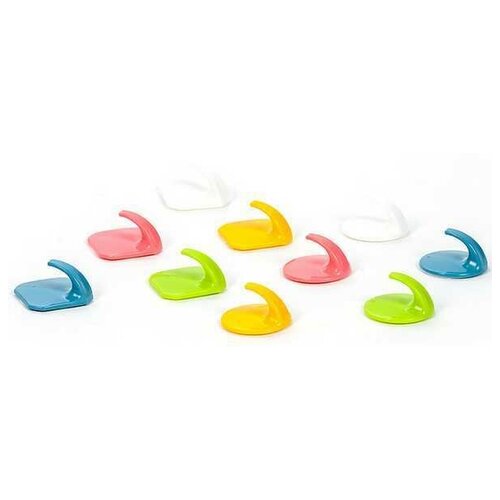 Крючок самоклеящийся Мозаика 10шт (пластик)