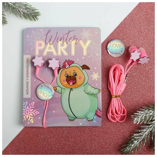 Наушники и значок Winter party 12м 58600₽