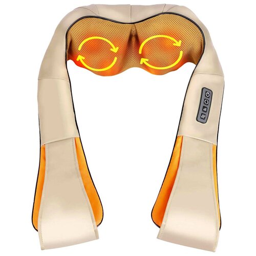 Массажер для шеи и плеч универсальный электрический массажер с инфракрасным подогревом для спины поясницы ног тела антицеллюлитный вибромассажер 1650₽