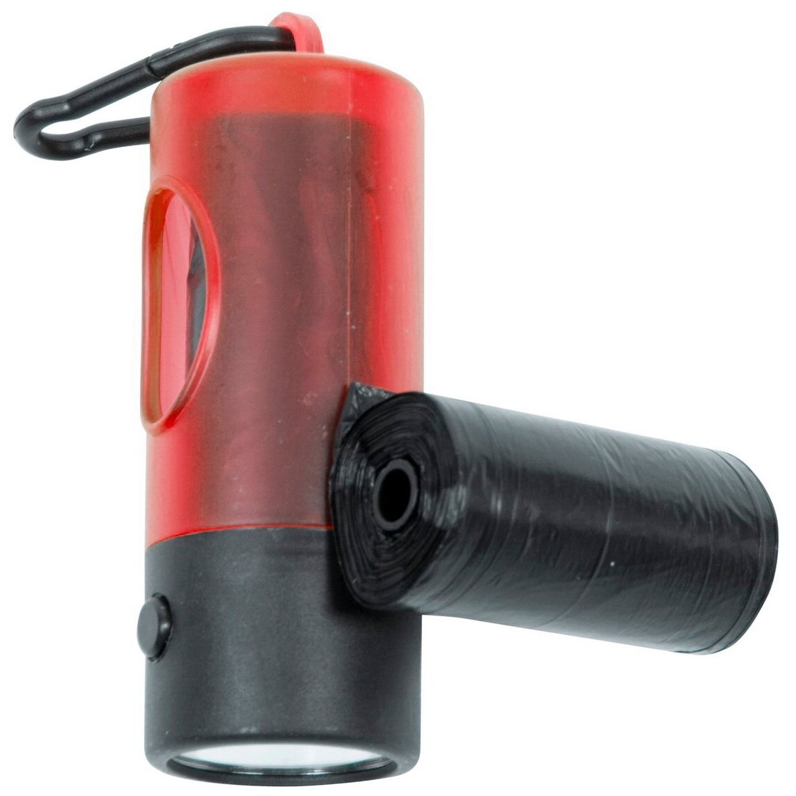 Контейнер для гигиенических пакетов с фонариком, DUVO+ красный, 2рул. х20шт пакетов (Бельгия)