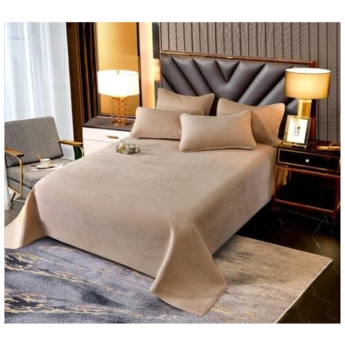 Покрывало Велюр бежевый 230х240