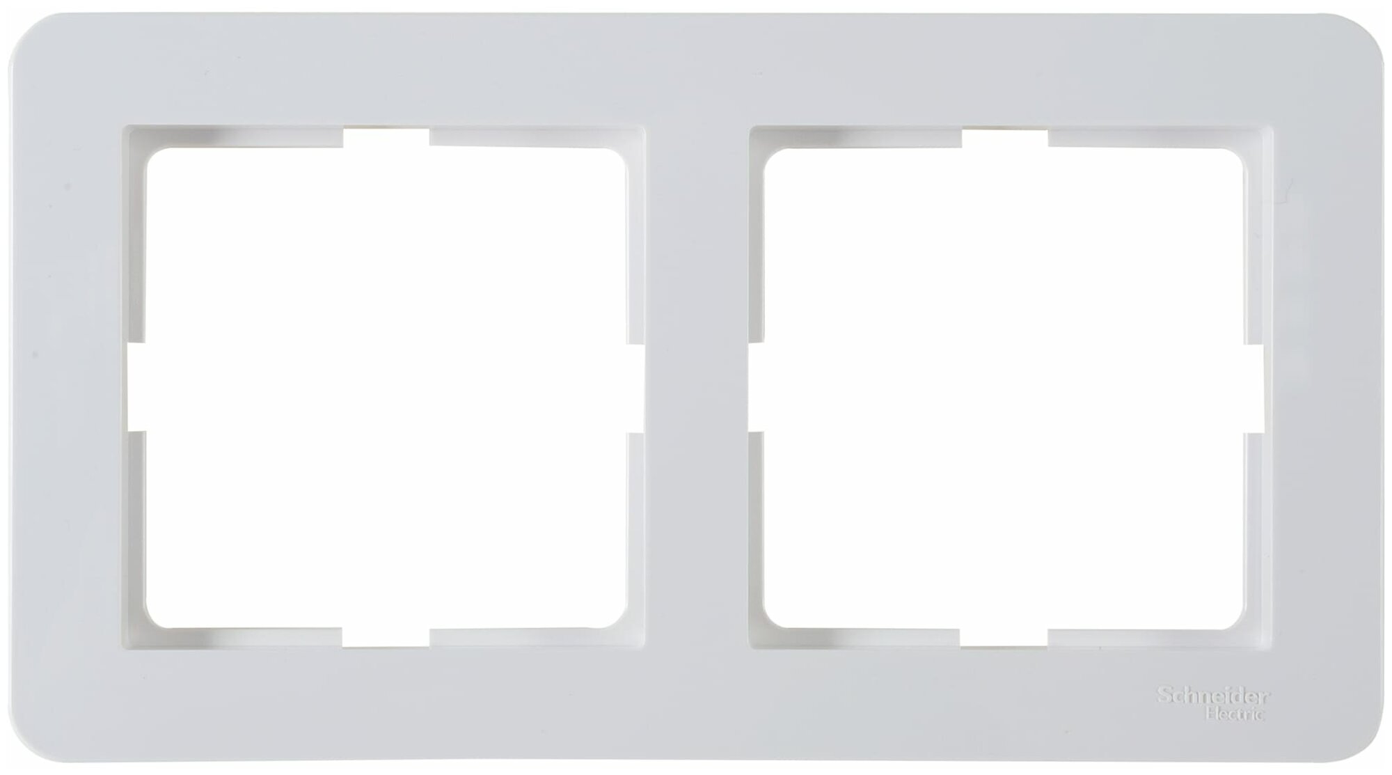 Рамка для розеток и выключателей Schneider Electric W59 Deco 2 поста, цвет белый