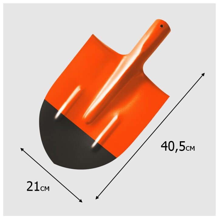 Лопата садовая штыковая ЛКО рельсовая сталь `Урожайная сотка` с ребрами жесткости без черенка - фотография № 2