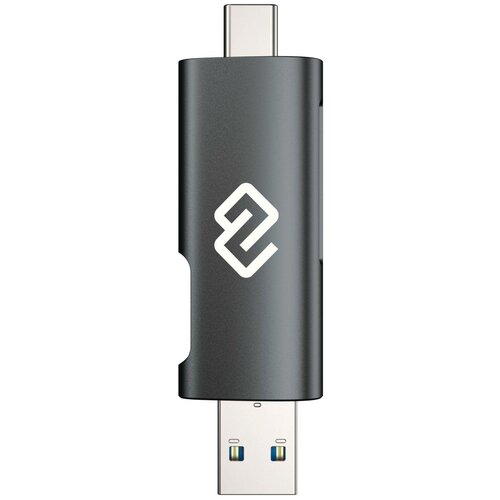 Устройство чтения карт памяти USB 2.0/Type C Digma CR-СU2520-G серый