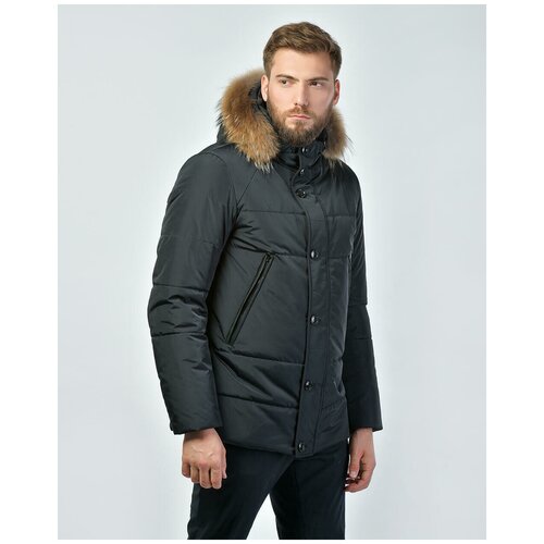 Пуховик с отделкой из меха енота, Gallotti, 54