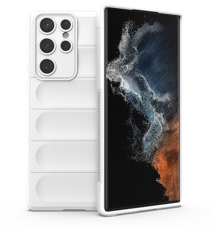 фото Противоударный чехол Flexible Case для Samsung Galaxy S22 Ultra белый