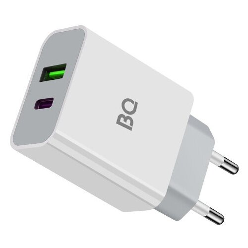 Сетевое зарядное устройство BQ Charger 20W2A01 /2 порта Type-C + USB /белый сетевое зарядное устройство bq charger 20w2a01 2 порта type c usb белый