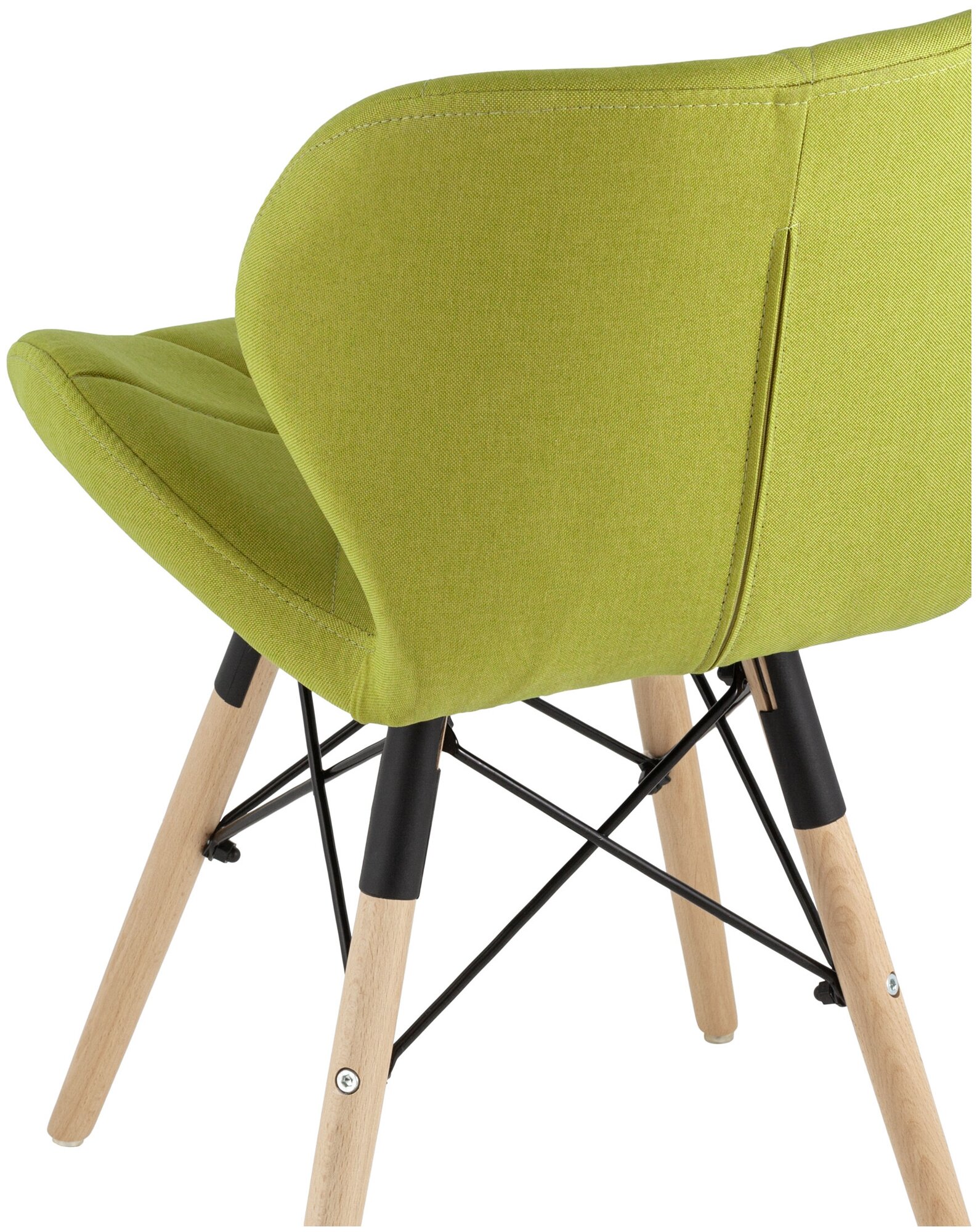 Комплект стульев для кухни 2 шт Бон, рогожка, оливковый - фотография № 3
