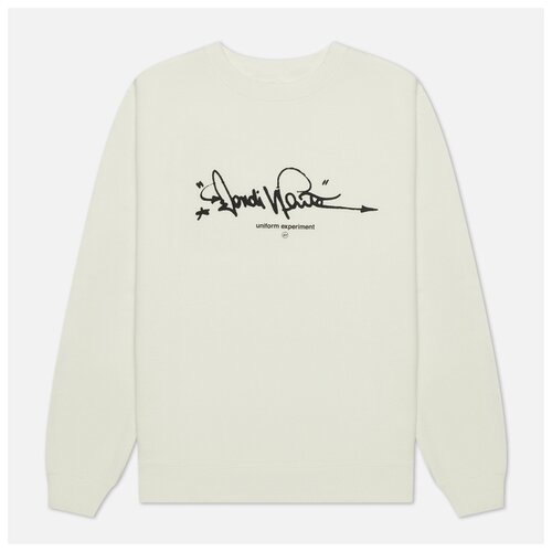 Мужская толстовка uniform experiment x Dondi White Signature Crew Neck белый , Размер XL