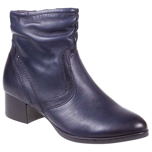 фото Ботинки дезерты jana, демисезонные,натуральная кожа, полнота 7, размер 40, синий