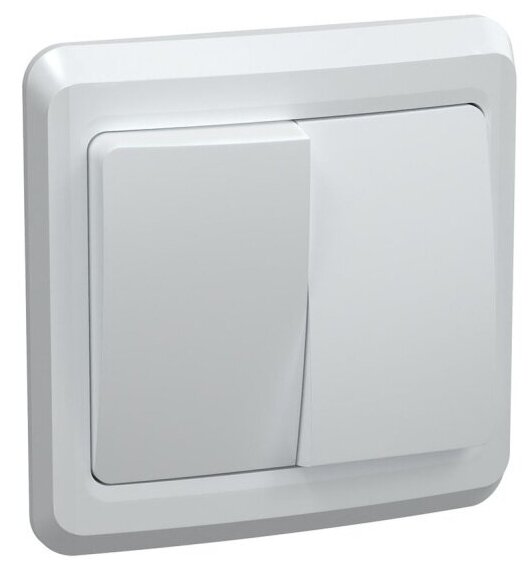 Выключатель Iek 2 кл  СП Вега 10А IP20 ВС10 2 0 ВБ бел  EVV20 K01 10 DM