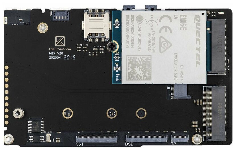 Плата интерфейсная Khadas New M2X Extension Board (KM2X-V-002) NVMe SSD/4G LTE