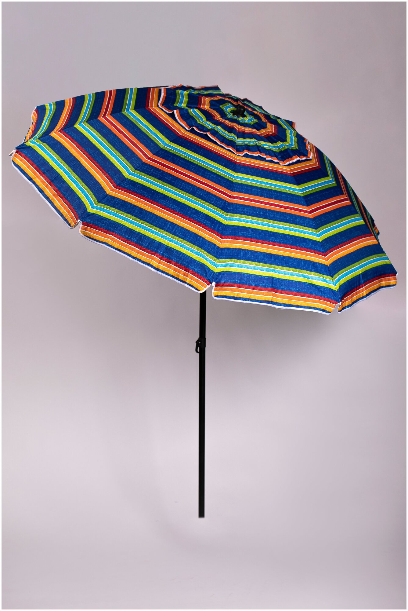 Зонт пляжный, солнцезащитный 2.2 м 10 спиц, . ткань-оксфорд, с клапаном, с наклоном. - фотография № 2