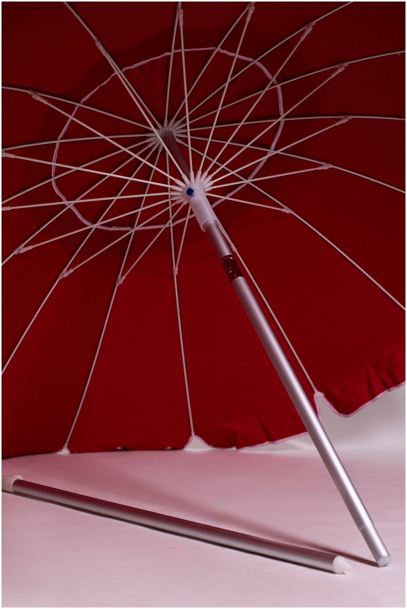 Зонт пляжный, солнцезащитный 2.5 м 16 спиц, . ткань-оксфорд, с клапаном, с наклоном. основание-алюминий. - фотография № 8