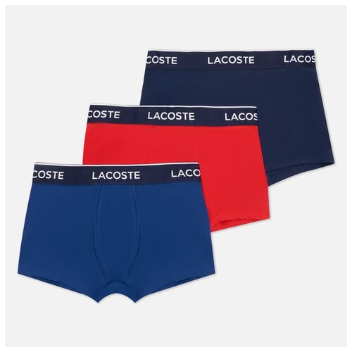 Комплект мужских трусов Lacoste Underwear 3-Pack Boxer Casual комбинированный, Размер XL