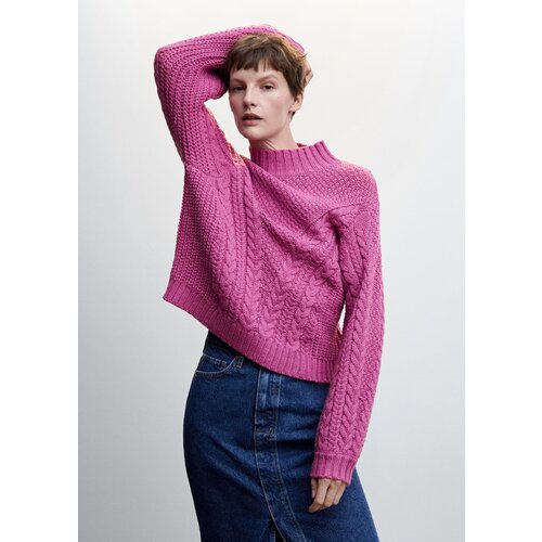 Свитер MANGO BAMBI, размер 40, розовый свитер mango размер 40 розовый