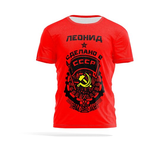 фото Футболка panin brand, размер m, красный, черный