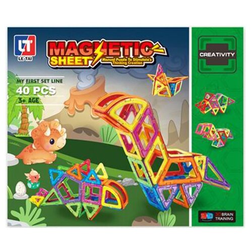 Конструктор LeTai Magnetic Sheet Creativity LT2008, 40 дет. конструкторы наша игрушка магнитный 16 деталей