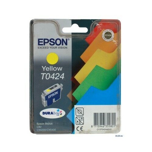 Картридж Epson C13T04244010 STYLUS C82 yellow epson 1548481 мотор каретки 1548481 оригинал