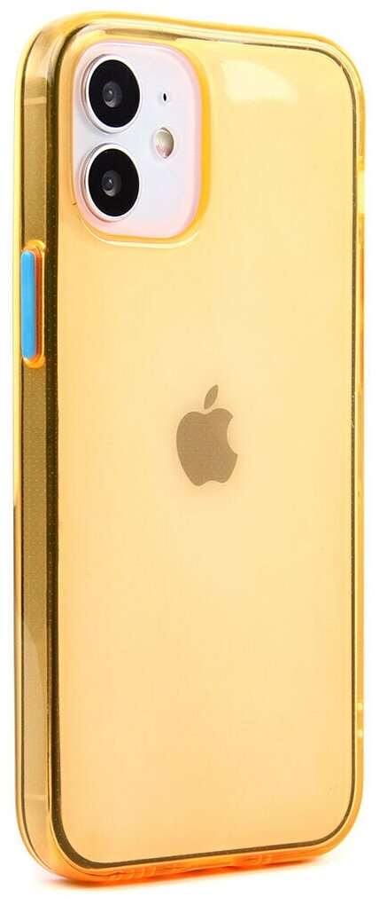 Чехол неон для iPhone 12 Mini, оранжевый