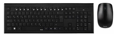 Клавиатура + мышь Hama Cortino клав:черный мышь:черный USB беспроводная R1050426 .