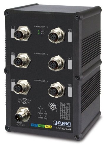Промышленный управляемый Ethernet-коммутатор PLANET IGS-5227-6MT 44291₽