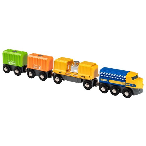 Brio Поездной состав Грузовой поезд, 33982, 7 дет. thomas and friends поездной состав грузовой поезд томас gwx07 1 вагон голубой