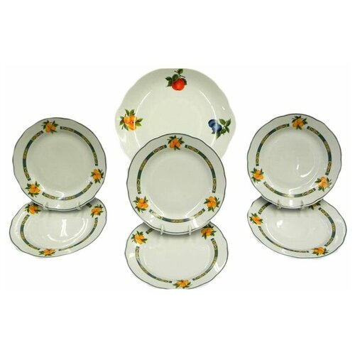 фото Набор для торта 7 предметов (27 см х 1 шт, 19 см х 6 шт) leander "мэри-энн /фруктовый сад" / 159216