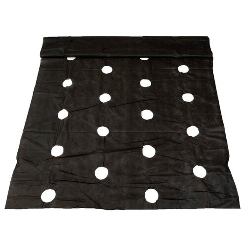 Материал мульчирующий, с перфорацией, 5 × 1,6 м, плотность 80 г/м², с УФ-стабилизатором, чёрный, Greengo, Эконом 20% черный