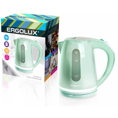 Чайник электрический Ergolux ELX-KP05-C16 мятно-зеленый 123900₽