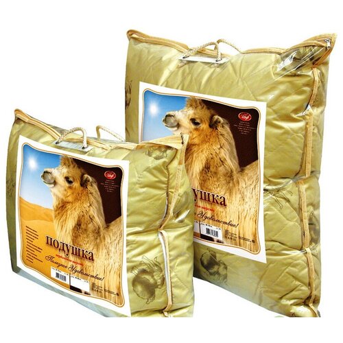 Подушка Эльф верблюжья шерсть с наполнителем холлофайбер , 70x70 см