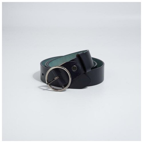 фото Ремень жен 06-01-02-01 3,5*0,3*110 см, винт, гладкий, пряжка металл, синий 7050284 lavanda